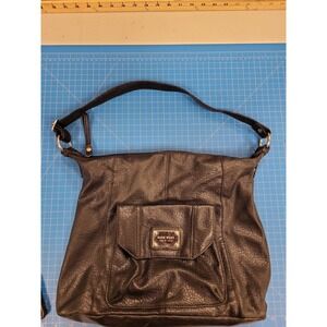 Nine West Black Shoulder Bag Purse Handbag Tote Hobo Style Designer Fashion